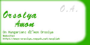 orsolya amon business card